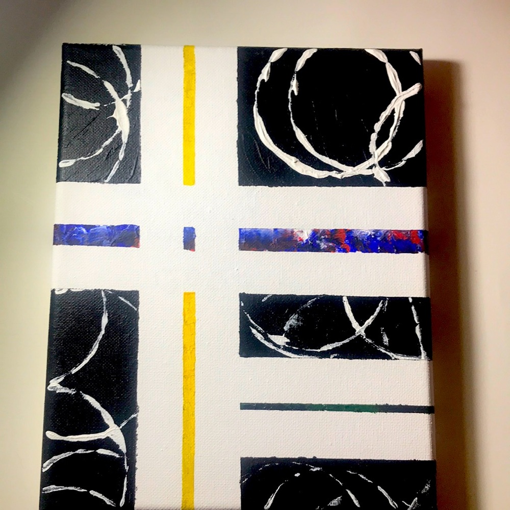 Homemade colored ring painting